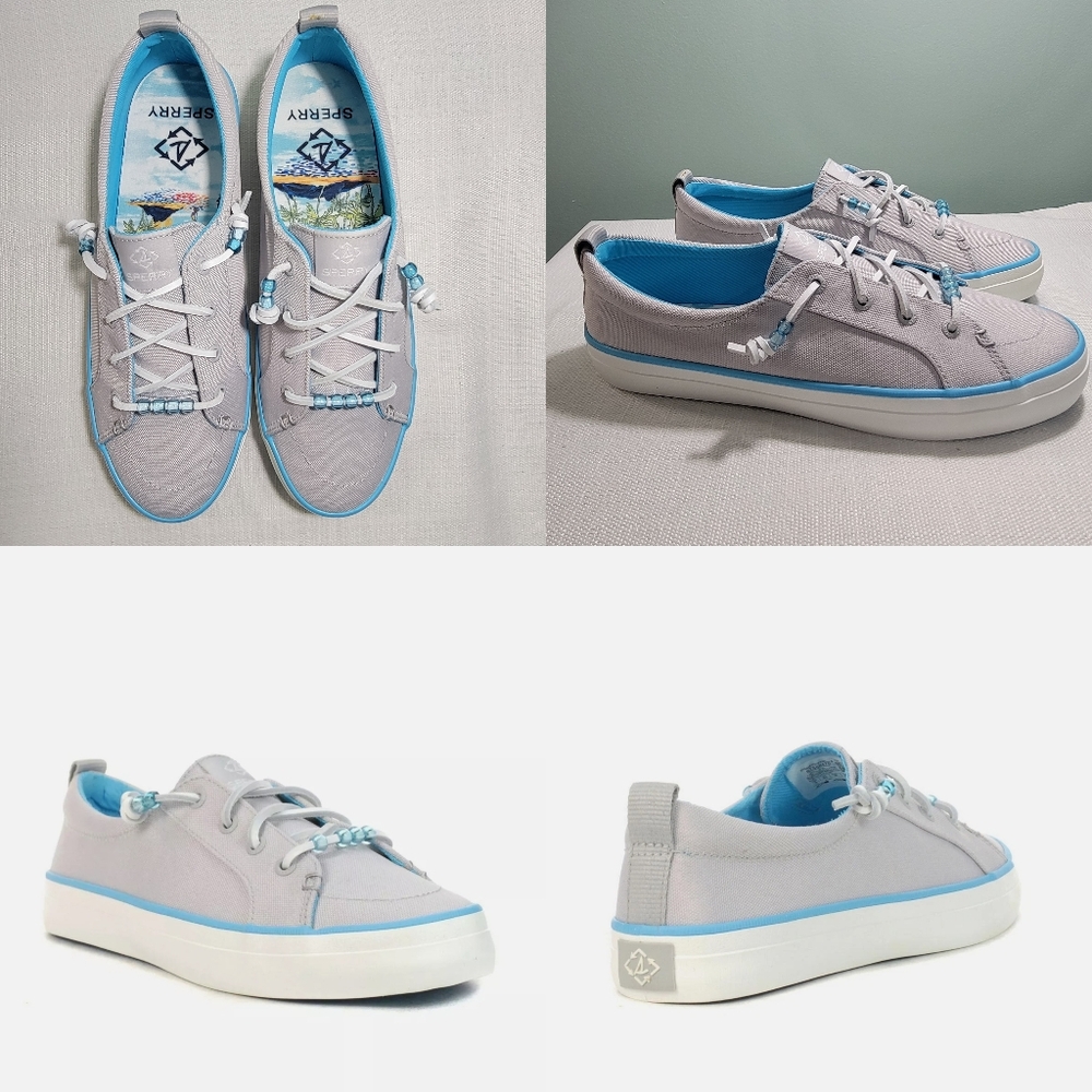 Sperry Women’s‎ Crest Vibe Beaded Grey & blue accents New Size 9